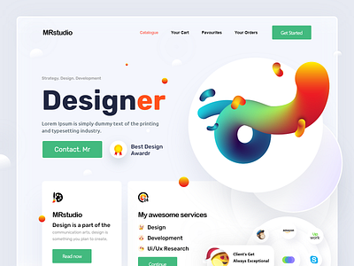 Mrstudio website by Masud Rana on Dribbble