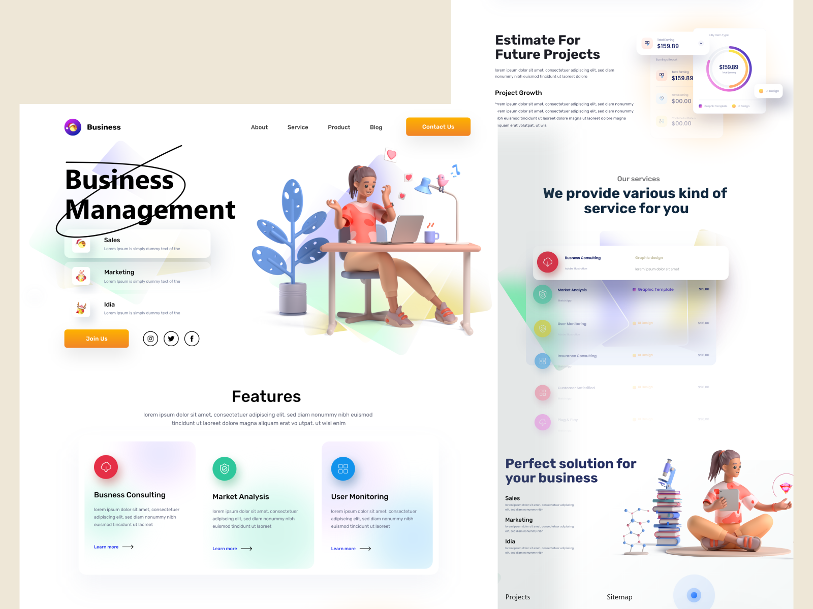 Project landing page