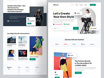 Fashion Landing page home page home screen homepage landing page landing page design ui design web webdesign website website design