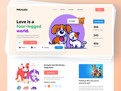 Pets Adoption web design cats dogs home page home page design homepage homepage design homepagedesign interface landing page landing page design landingpage landingpagedesign pets web web design web site webdesign website website design websitedesign