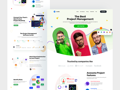 Project Management landing page home page home page design homepage design interface landing page landing page design ui design web webdesign website website design