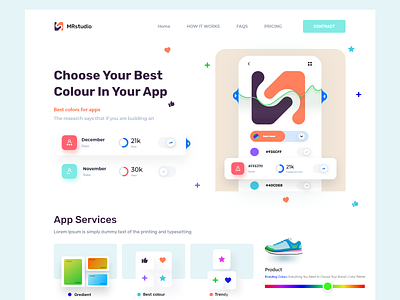 App landing page : Home page