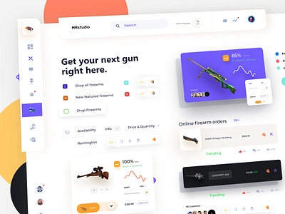 Buy Guns / Firearm Online website landing page landing page design ui design user experience user interface design web page webdesign website website design