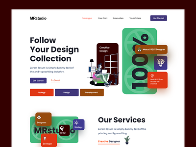 MRstudio Agency website landing page design