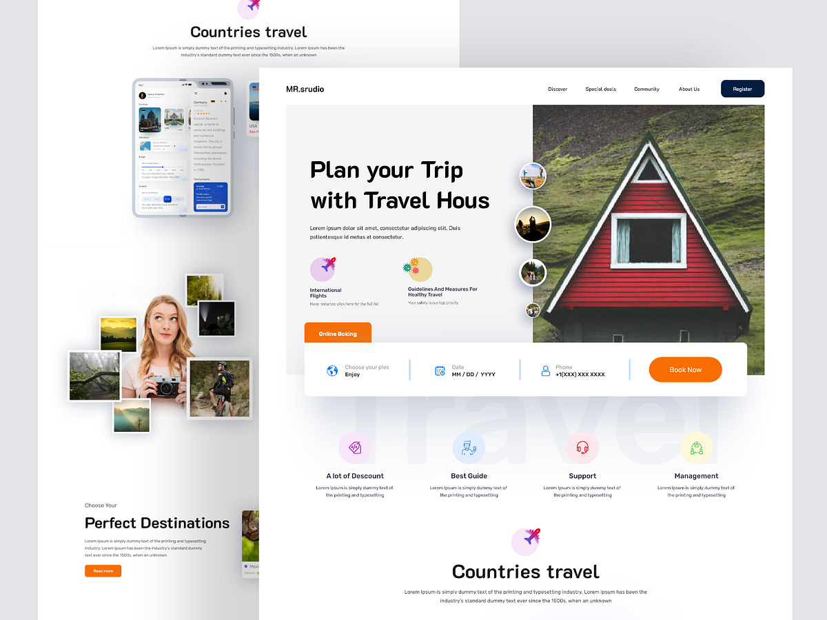 Travel designs, themes, templates and downloadable graphic elements on ...