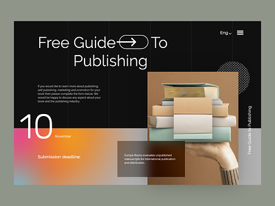 Book Publishing Landing Page: website