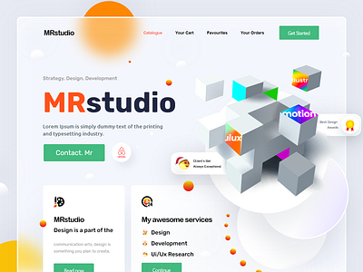 MRstudio Homepage design web web page webdesign website website design
