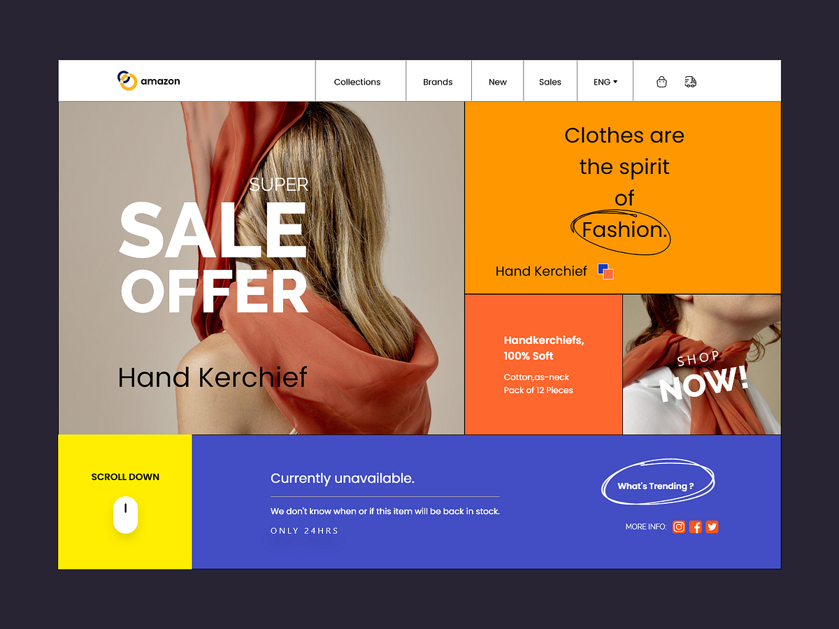 Clothing Store site landing page by Masud Rana on Dribbble