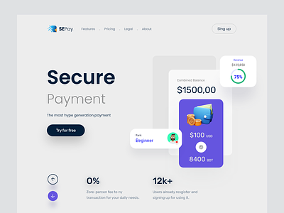 Virtual Payment Service web design