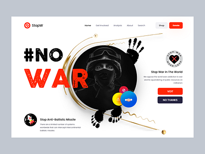 #Stop War home page landing landing page landingpage ui ux web webdesign website website design