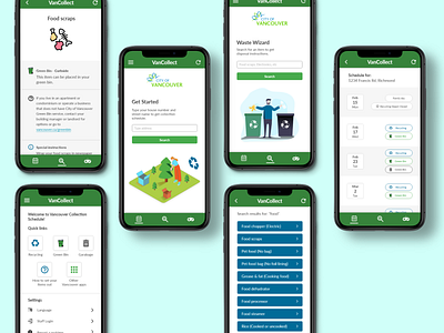 Local Garbage Collection Schedule Redesign app design mockup ui uidesign ux ux design uxdesign