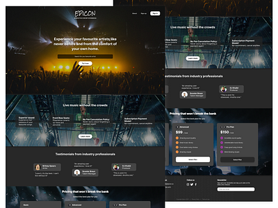 Live Music Service Landing Page