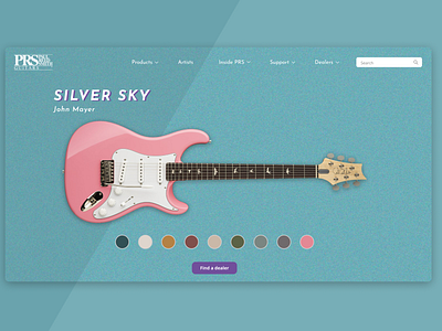 Guitar Landing Page Design branding design mockup ui ux design web web design