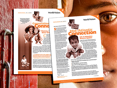World Vision creative design design graphic design information design news newsletter worldwide