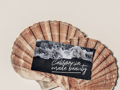 Business Card Design beach black and white branding business card business card design business card mockup california vibe design hair stylist handwriting handwrittenfont logo monochrome ocean print design