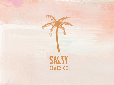 Hair care beachy logo design
