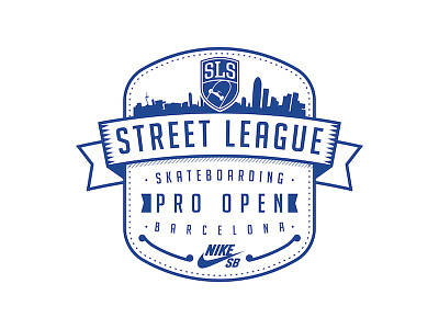 Street League Skateboarding Pro Open Barcelona 2016 badge competition extreme sport hipster logo nike sb skateboarding sls street league skateboarding vintage winner