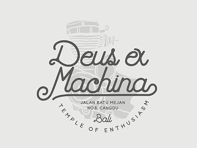 Deus Ex Machina Classic Badge badge classic deus drawn ex font hand lettering machina motorcycle script vintage