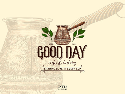 Good Day Cafe Logo design - Vintage Logo Design