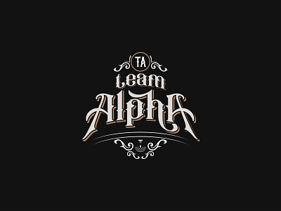 Team Alpha Vintage Logo Design brand identity branding customlogo design graphic design hipster logo logo retro vintage