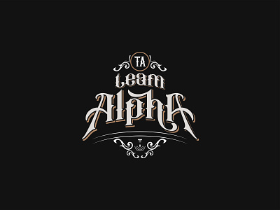 Team Alpha Vintage Logo Design