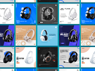 Headphone Social Media Post Design - Social Media Ad