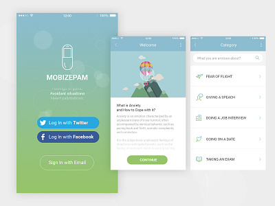 mobizepam app design mobile design ui ux