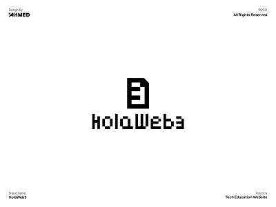 HolaWeb3 - Logo Design 3 logo abstract ai logo branding calligraphy crypto logo design graphic design icon illustrator logo logo design minimalist monogram tech logo typography web web3 wordmark