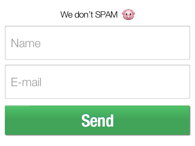 Opt-in form assures we won't SPAM