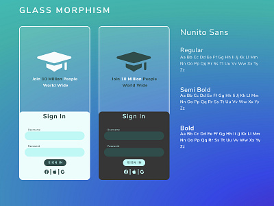 Glass Morphism Concept