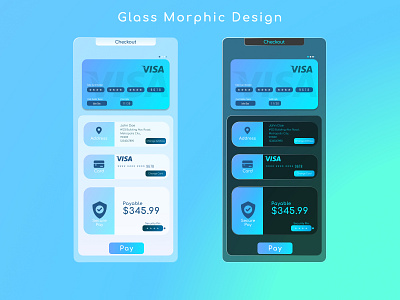 Glass morphic - Checkout Page