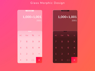 Calculator-Glassmorphism