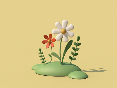 Flower 3dart 3dillustration c4d cinema4d design flower illustration flowers illustration render web