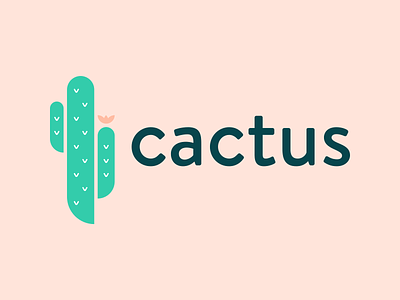 Cactus Logo app brand branding cactus design green icon illustration logo mark pink sketch texture web