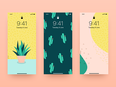 Free Wallpapers branding cactus design green illustration iphone phone pink sketch texture vector wallpaper wallpapers yellow