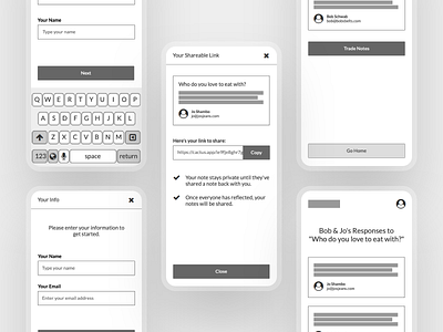 Wireframes for Cactus app balsamiq cactus concept design interface lo fi low fidelity mobile product ux wip wireframe wireframes