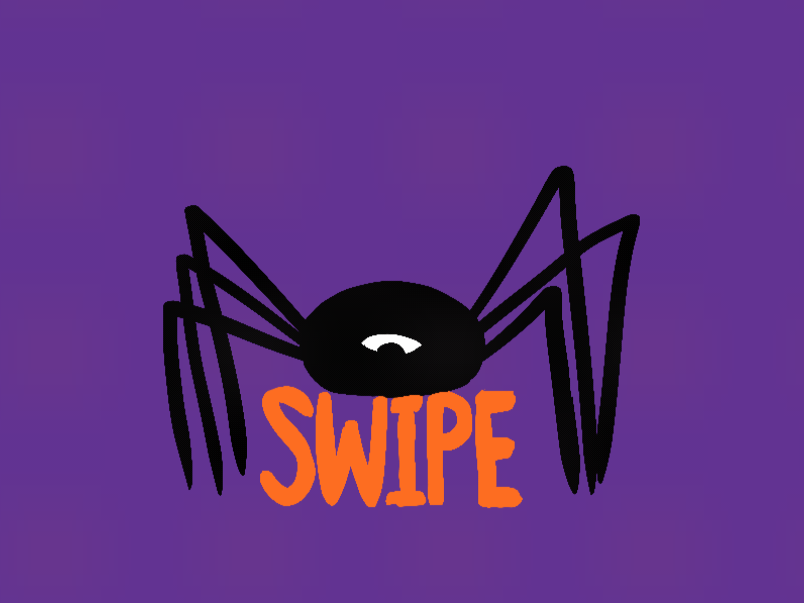 Swipe up spider animation character creepy gif giphy halloween mishax procreate season spider sticker swipe up text