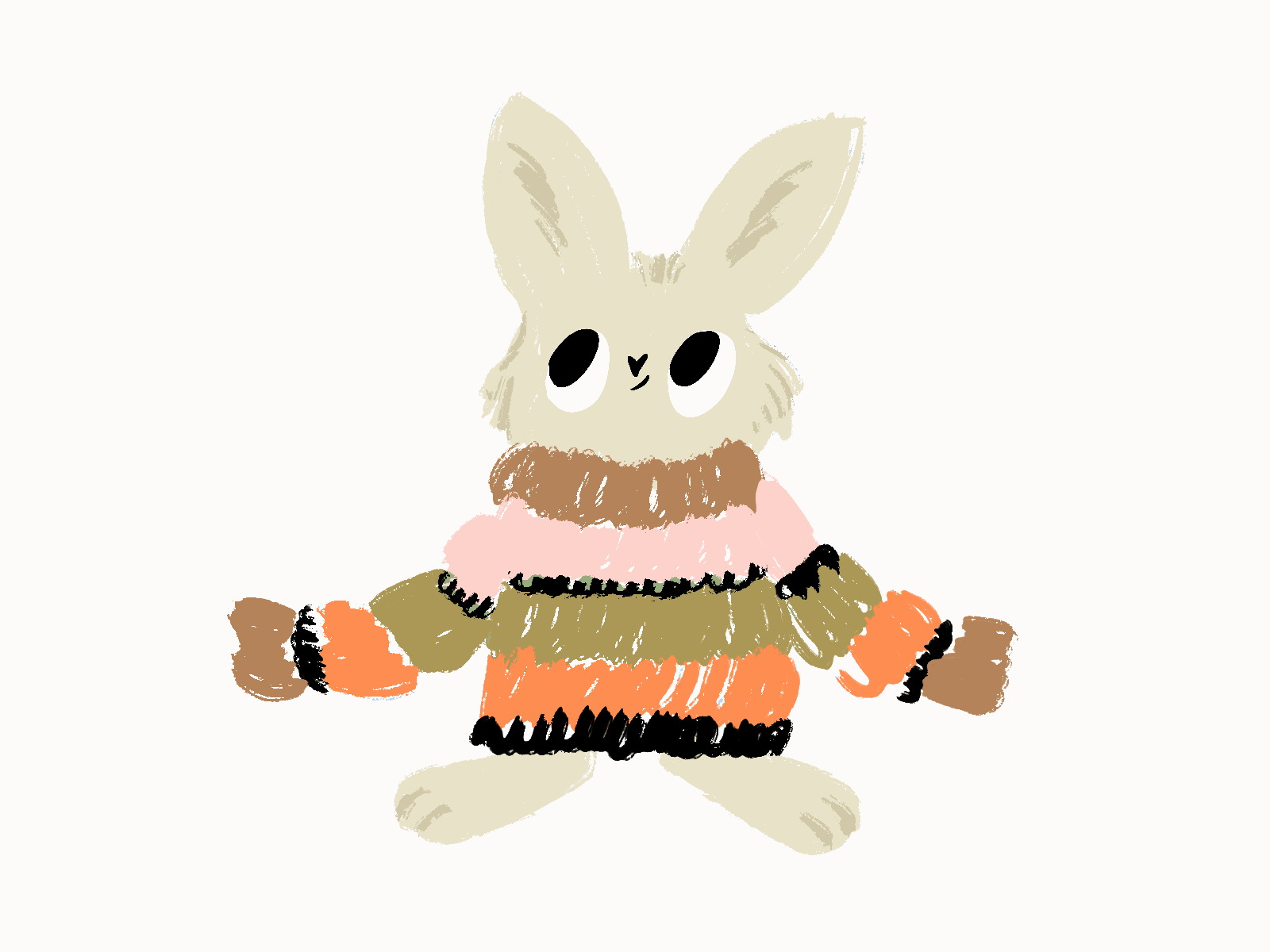 05. Sweater weather animated bunny character gif illustration inktober inktober2021 mishax rabbit sweater