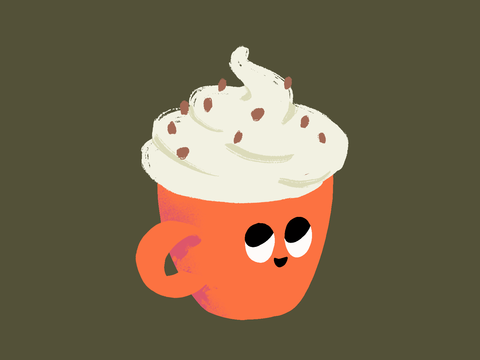 08. Hot drink animation character coffee cream drink gif hot chocolate hotdrink illustration inktober inktober2021 latte mishax pls pumpkin spice latte sticker