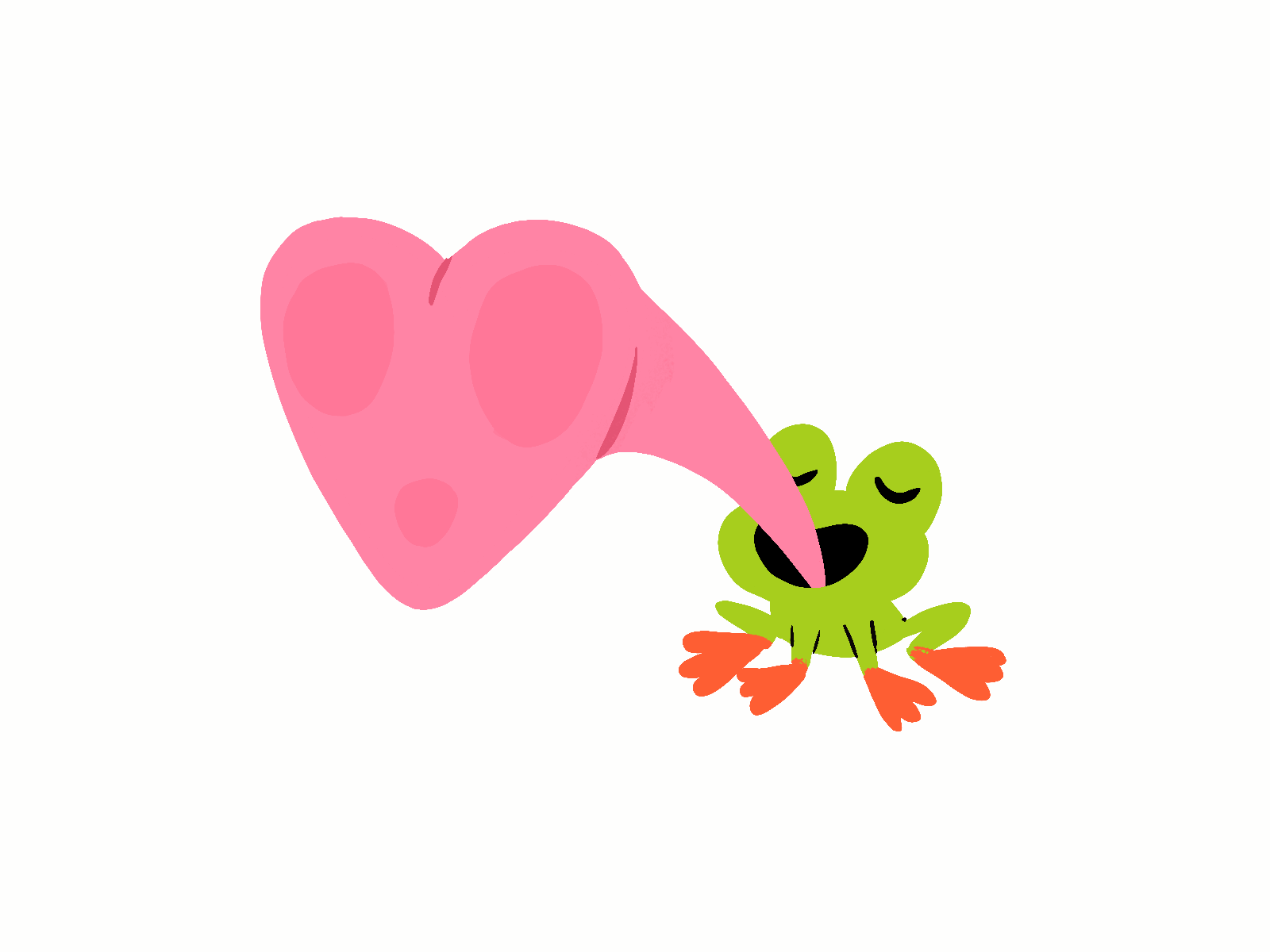 25. Frog 💓 animation character frog gif heart love mishax tongue