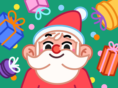 Jolly Santa character christmas gift gifts holidays mishax new year santa santa claus sticker stickers xmas дедмороз