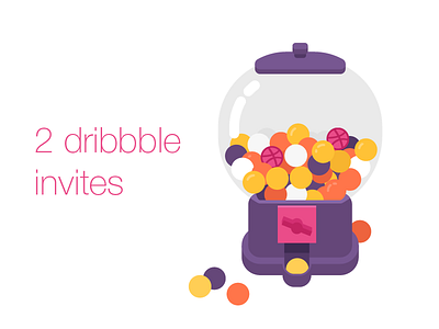 Dribbble invites 2 candymashine dribbble illustration invite invites mishax mishaxgraphic web