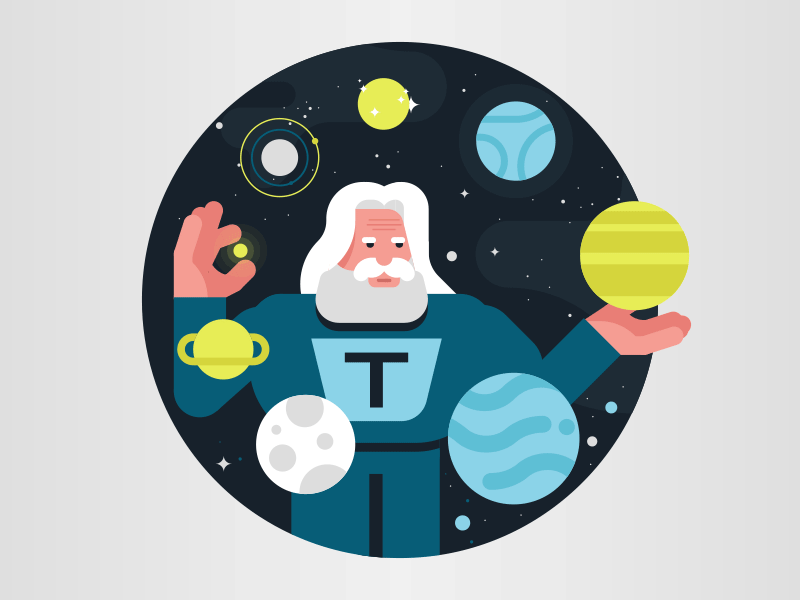 "TITAN" contest illustrations choice contest free hero illustrations navigation planet space speed support titan usability