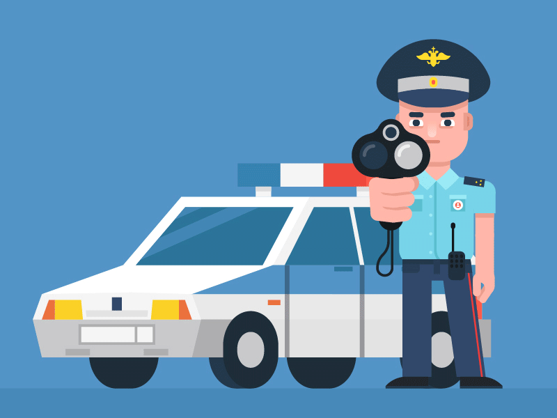 Russian police car character cop gif guard man mishax mishaxgraphic police russian tinkoff vector