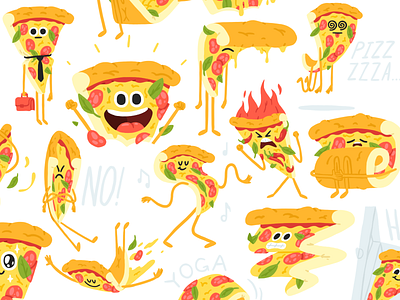 Pizza stickers