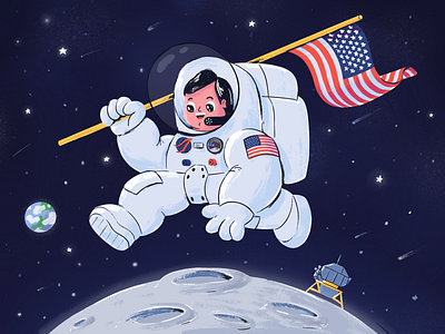 Armstrong apollo11 armstrong astronaut earth flag mishax moon moonlanding nasa sketch space