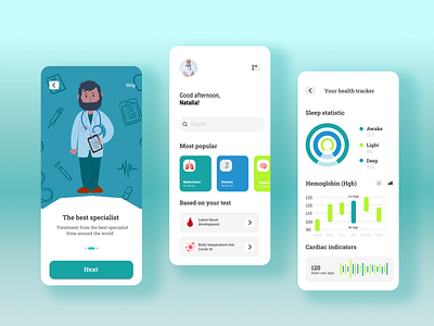 Medical App app health health care medical app medical care medicine mobile app design mobile ui