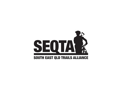 South East Queensland Trails Alliance flat logo minimal typography vector