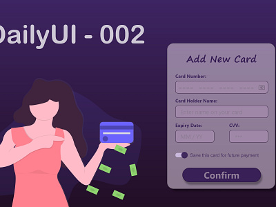 Credit Card Checkout #dailyui #002 credit card checkout ui