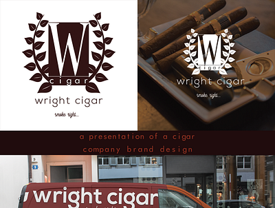 cigar presentation branding design flat graphic design illustration illustrator logo minimal vector